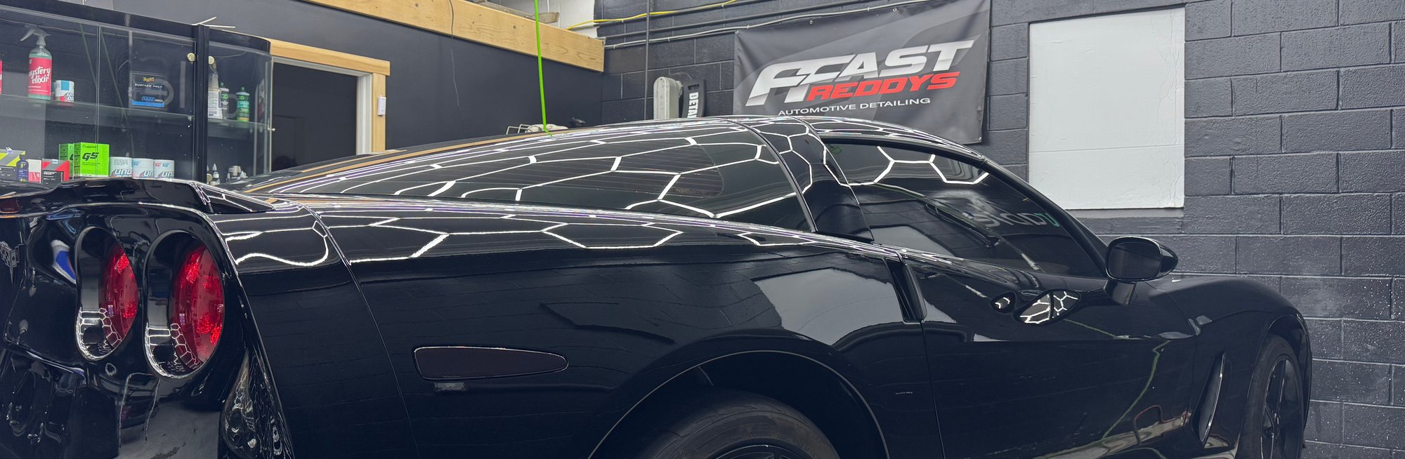 freshly polished car