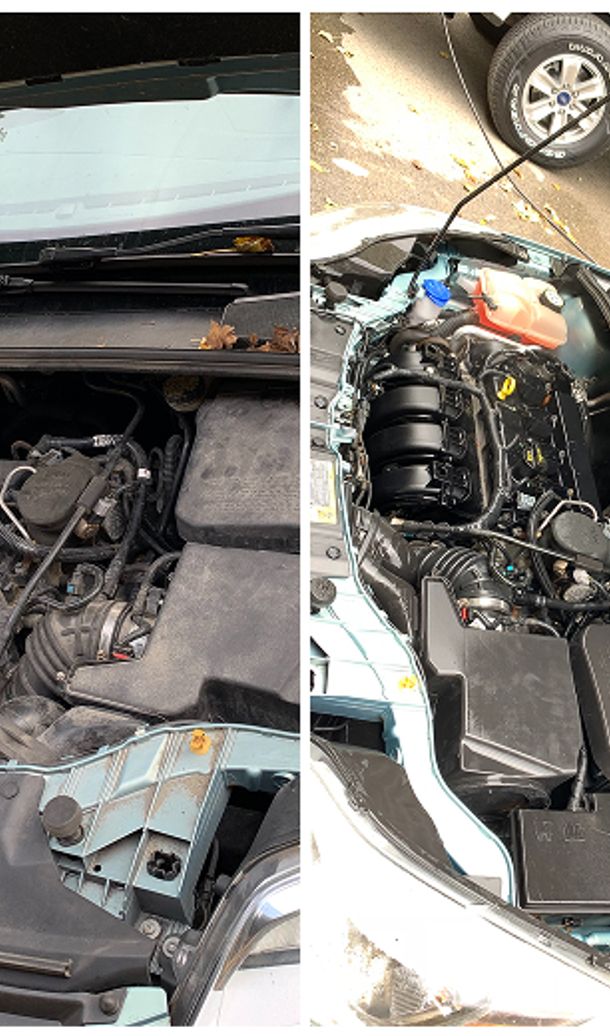 car detail before & after